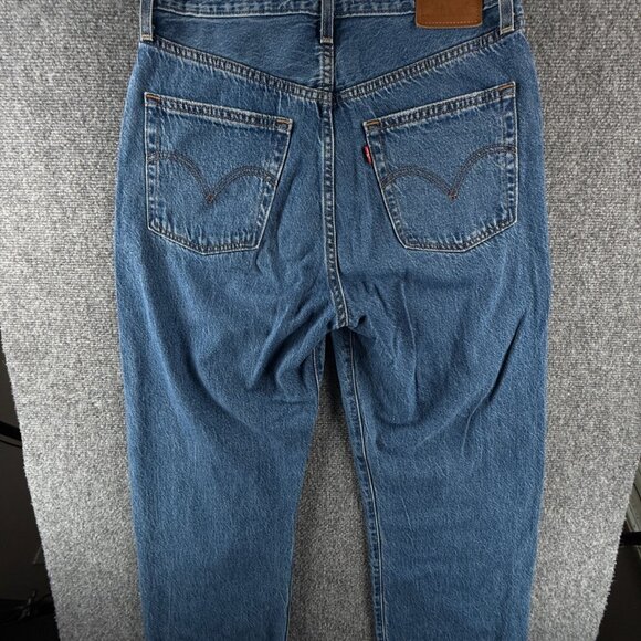 Levis Premium Ribcage Straight Ankle Denim Jeans Women Soft Cotton ACTL 30X27 - Picture 10 of 16